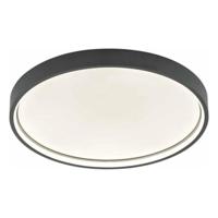 Slim LED Plafonniere 45 cm - Plafondlamp dimbaar zonder dimmer - Warm wit licht - Antraciet