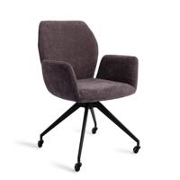 Jesper Home Eetkamerstoel 'Misaki' Glide Black, kleur Almost Black