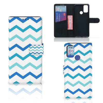 Alcatel 1S (2021) | Telefoon Hoesje | Zigzag Blauw
