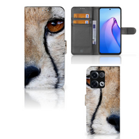 OPPO Reno8 Pro Telefoonhoesje met Pasjes Cheetah - thumbnail