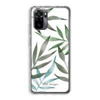 Tropical watercolor leaves: Xiaomi Redmi Note 10 Pro Transparant Hoesje Tropical watercolor leaves: Xiaomi Redmi Note 10 Pro Transparant Hoesje