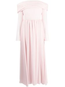 Giambattista Valli robe Georgette à design plissé - Rose