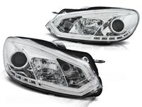 Tuning-Tec Koplampen dagrijlicht voor VW GOLF 6 10 08-12 CHROOM TUBE LIGHTS TRU DRL - thumbnail