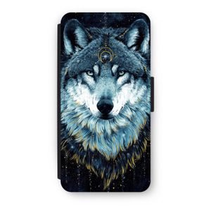 Darkness Wolf: iPhone 7 Flip Hoesje