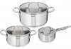 Tefal H816S6 Infinite 6-delige pannenset steelpan 16 cm, kookpannen 20/24 cm + deksels