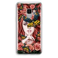 Lady Moth: Samsung Galaxy S9 Transparant Hoesje
