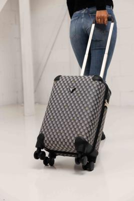 Guess Wilder Travel Trolley Dames Zwart/Wit - Maat One Size - Kleur: WitZwartGrijs | Soccerfanshop