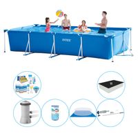 Intex Frame Pool Rechthoekig 450x220x84 cm - Zwembad Combinatie Pakket - thumbnail