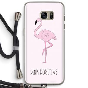 Pink positive: Samsung Galaxy S7 Edge Transparant Hoesje met koord