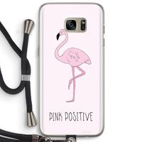Pink positive: Samsung Galaxy S7 Edge Transparant Hoesje met koord