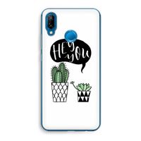 Hey you cactus: Huawei P20 Lite Transparant Hoesje