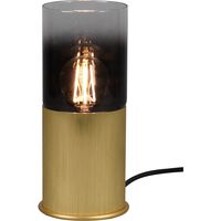 LED Tafellamp - Tafelverlichting - Trion Roba - E27 Fitting - Rond - Mat Goud - Aluminium - thumbnail