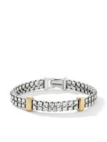 David Yurman bracelet Double Box Chain Station en or 18ct - Argent