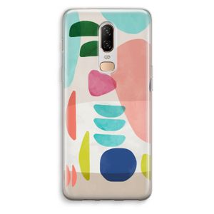 Bold Rounded Shapes: OnePlus 6 Transparant Hoesje