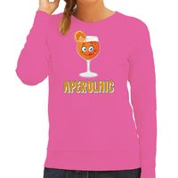 Apres ski sweater voor dames - aperolhic - roze - aperol spritz - wintersport - alcoholic