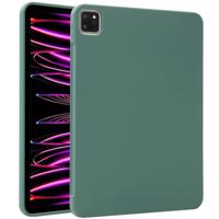 Accezz Liquid Silicone Backcover met penhouder iPad Pro 11 (2018 - 2022) Tablethoesje Groen