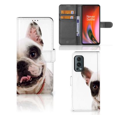 OnePlus Nord 2 5G | Telefoonhoesje | Met pasjeshouder | Franse Bulldog