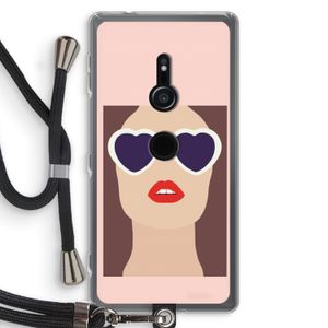Red lips: Sony Xperia XZ2 Transparant Hoesje met koord