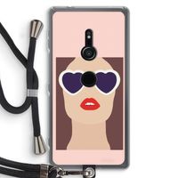 Red lips: Sony Xperia XZ2 Transparant Hoesje met koord