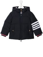 Thom Browne Kids doudoune à 4 bandes signature - Bleu