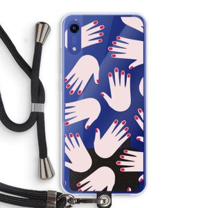 Hands pink: Honor Play 8A Transparant Hoesje met koord