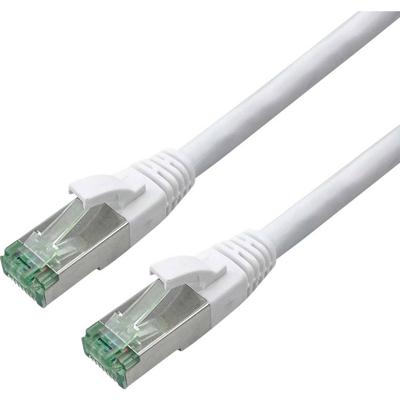 roline recycled material RJ45 (cross) Netwerkkabel Aansluitkabel CAT 6A S/FTP 0.5 m Wit