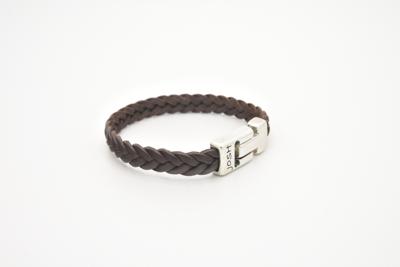 JOSH Heren Leren Smalle Armband Bruin | 24456-BRA