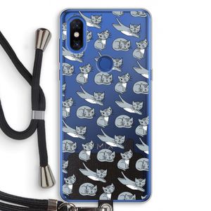 Poezen: Xiaomi Mi Mix 3 Transparant Hoesje met koord