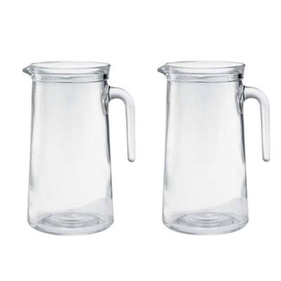 Duralex water karaf van 1,1 Liter - 4x - transparant glas - Sapkannen - waterkannen - schenkkannen
