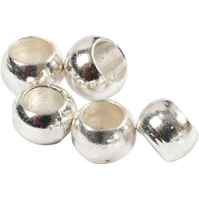Creativ Company Knijpkralen, d 2 mm, zilver, 1000 stuk/ 1 doos