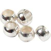 Creativ Company Knijpkralen, d 2 mm, zilver, 1000 stuk/ 1 doos