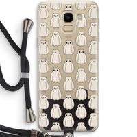 Uilen: Samsung Galaxy J6 (2018) Transparant Hoesje met koord