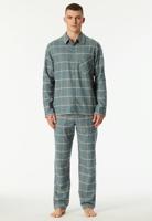 Schiesser Schiesser Heren Pyjama Long mineralgreen 182029 54/XL Schiesser Schiesser Heren Pyjama Long mineralgreen 182029 54/XL