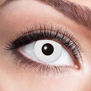 Halloween zombie contact lenzen maandlenzen wit 1 paar - Geest / spook / horror