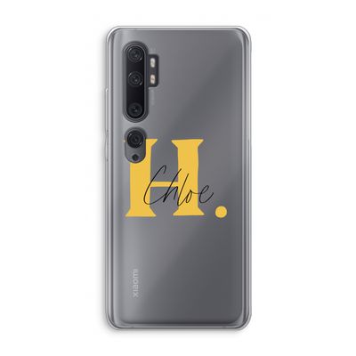 Amber Script: Xiaomi Mi Note 10 Transparant Hoesje