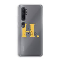 Amber Script: Xiaomi Mi Note 10 Transparant Hoesje