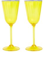 La DoubleJ lot de 2 verres à vin Rainbow Murano - Jaune