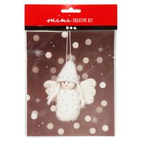 Creativ Company 977408 kerstornament Specifiek kerstversiering Velour, Hout, Wol Wit 1 stuk(s) - thumbnail