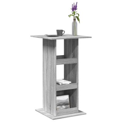 Bartafel met opbergruimte 60x60x102 cm hout grijs sonoma eiken