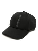 Moncler casquette à logo imprimé - Noir