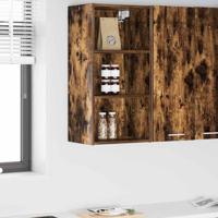 Hangkast Riga Gerookt eiken 40 x 29,5 x 80 cm Bewerkt hout Hangkast Riga Gerookt eiken 40 x 29,5 x 80 cm Bewerkt hout