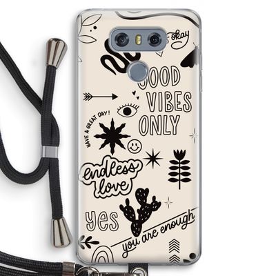 Good vibes: LG G6 Transparant Hoesje met koord