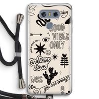 Good vibes: LG G6 Transparant Hoesje met koord