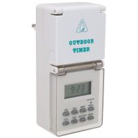 Tijdklok schakelklok stopcontact uitvoering Weekklok digitaal spatwaterdicht IP44