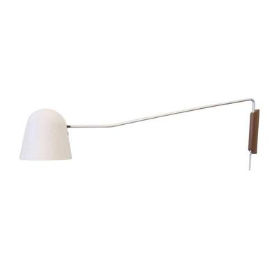 Artdelight Strakke leeslampSensa wit met hout - WL 1942 WI
