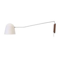 Artdelight Strakke leeslampSensa wit met hout - WL 1942 WI