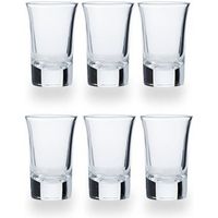 6x Shotglazen/borrelglaasjes 35 ml/4,4 x 6,5 cm van glas - thumbnail