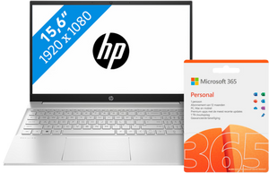 HP Pavilion 15-eg2972nd + Microsoft Office 365 Personal NL Abonnement 1 jaar