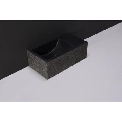 Fontein Forzalaqua Venetia XS Graniet Gezoet Gebrand Met Kraangat Rechts 29x16x10 cm Forzalaqua