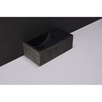 Fontein Forzalaqua Venetia XS Graniet Gezoet Gebrand Met Kraangat Rechts 29x16x10 cm Forzalaqua
